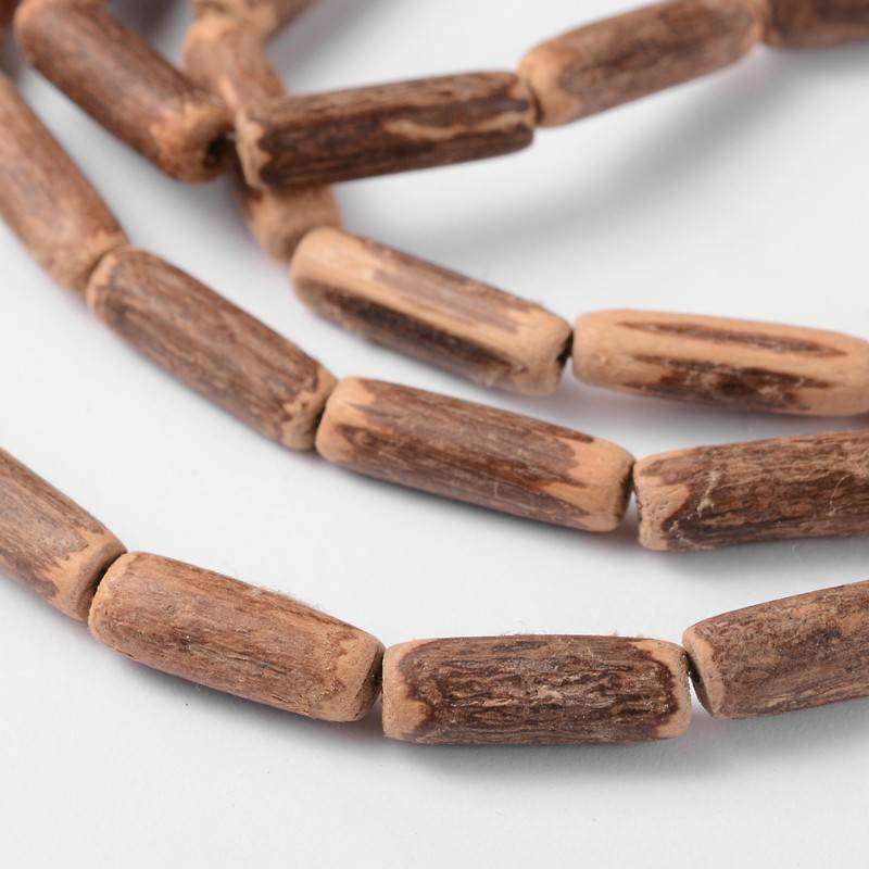 Coconut Column Beads, 3mm, Natural Colour - 60pcs