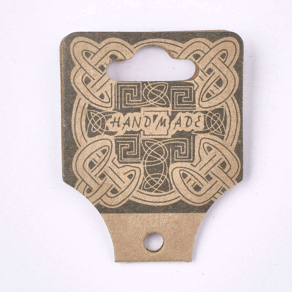 Cardboard Display Cards, 90x35x0.3mm, Camel - 50pcs