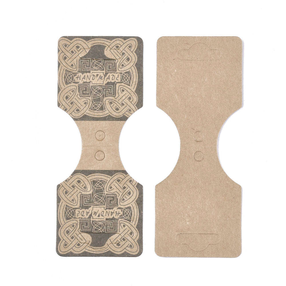 Cardboard Display Cards, 90x35x0.3mm, Camel - 50pcs