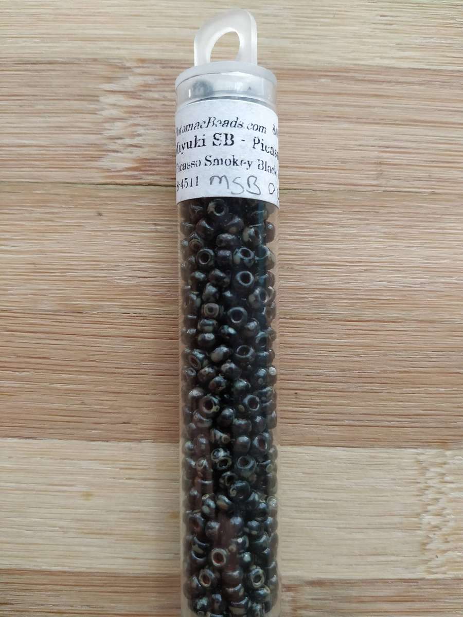 Miyuki Seed Beads - 8/0 3mm - Picasso Opaque Smokey Black - 500pcs