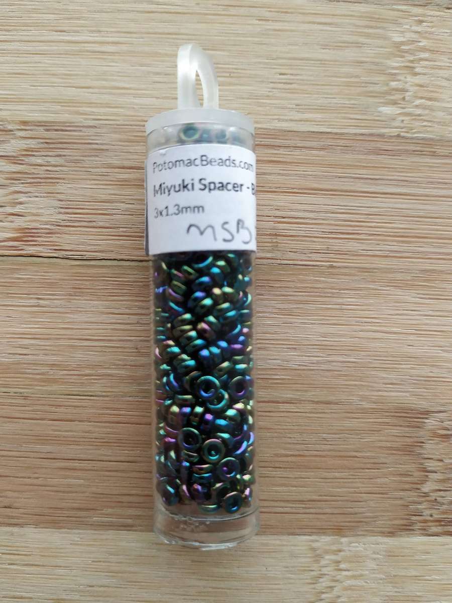 Miyuki Spacer Beads - 3x1.3mm - Blue Iris Metallic - 600pcs