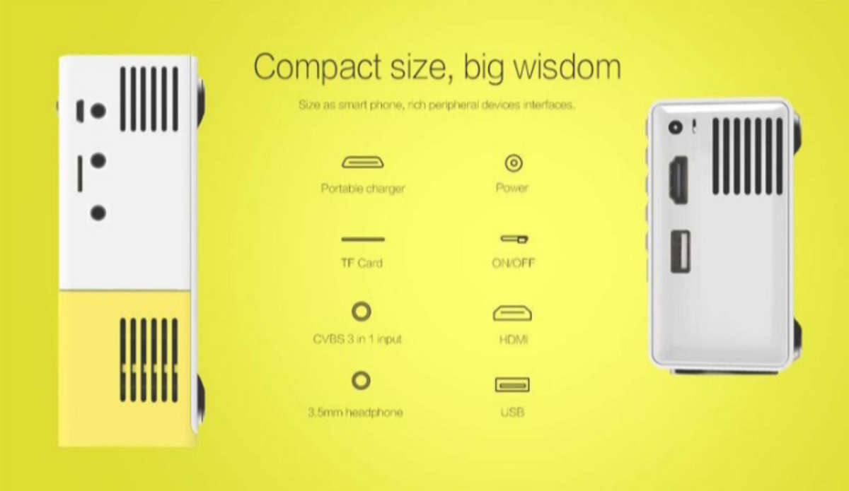 Portable HD LED Projector Laptop Home Cinema Theatre