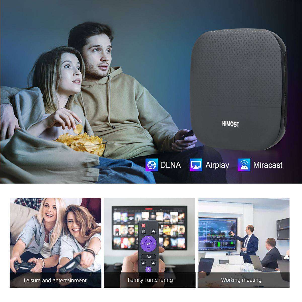 HiMost A1 4K Ultra HD HDR TV Box | 5G WiFi | Android 14.0 | 64-bit CPU
