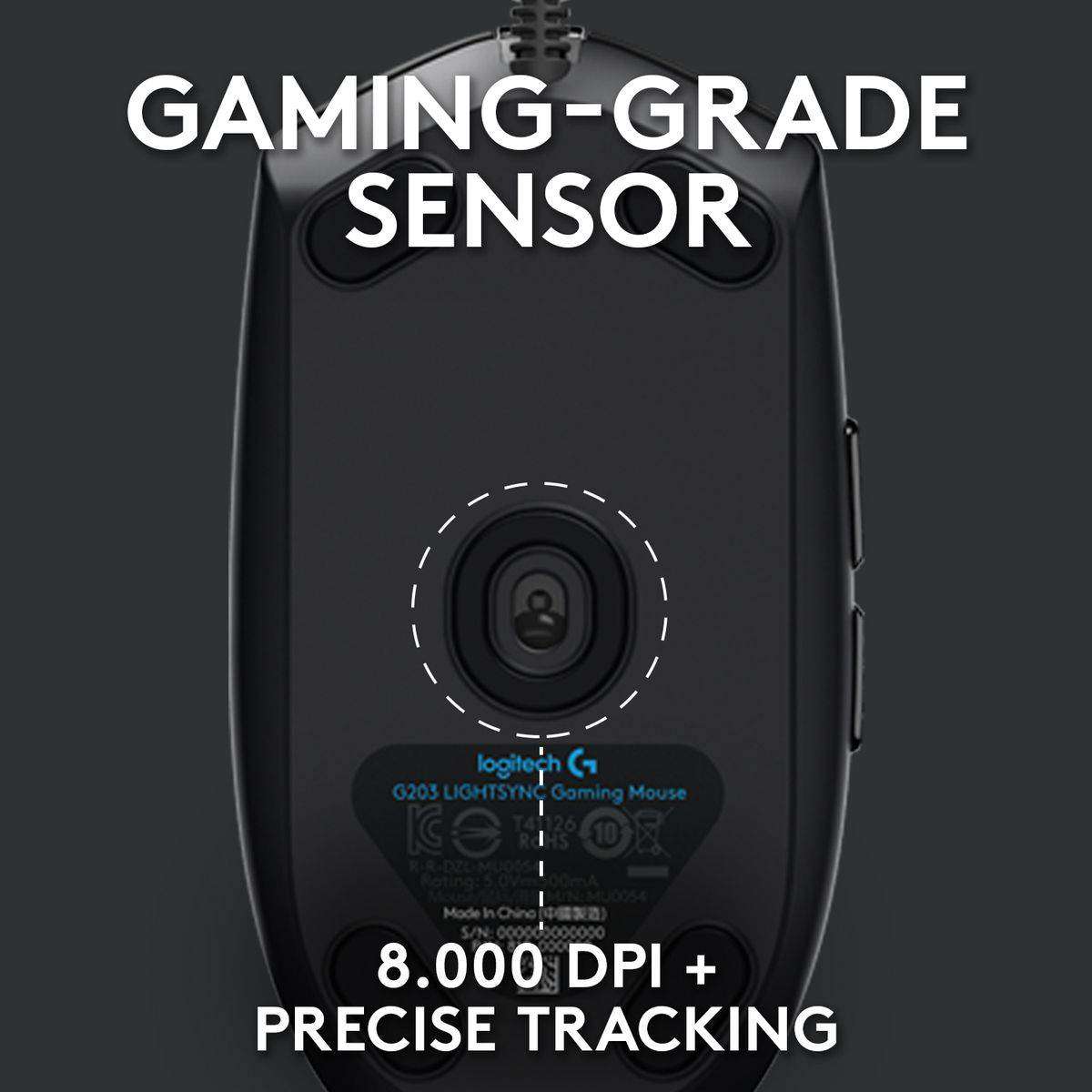 Logitech G102 USB Gaming Mouse with LIGHTSYNC RGB Colours - Black