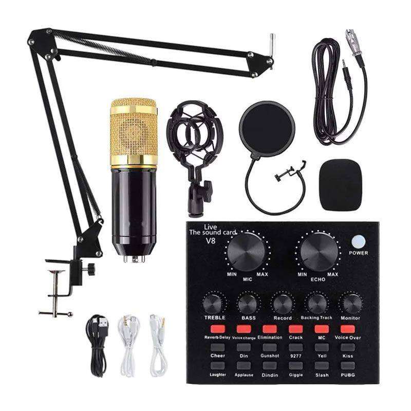 Professional Condenser Microphone With Sound Card