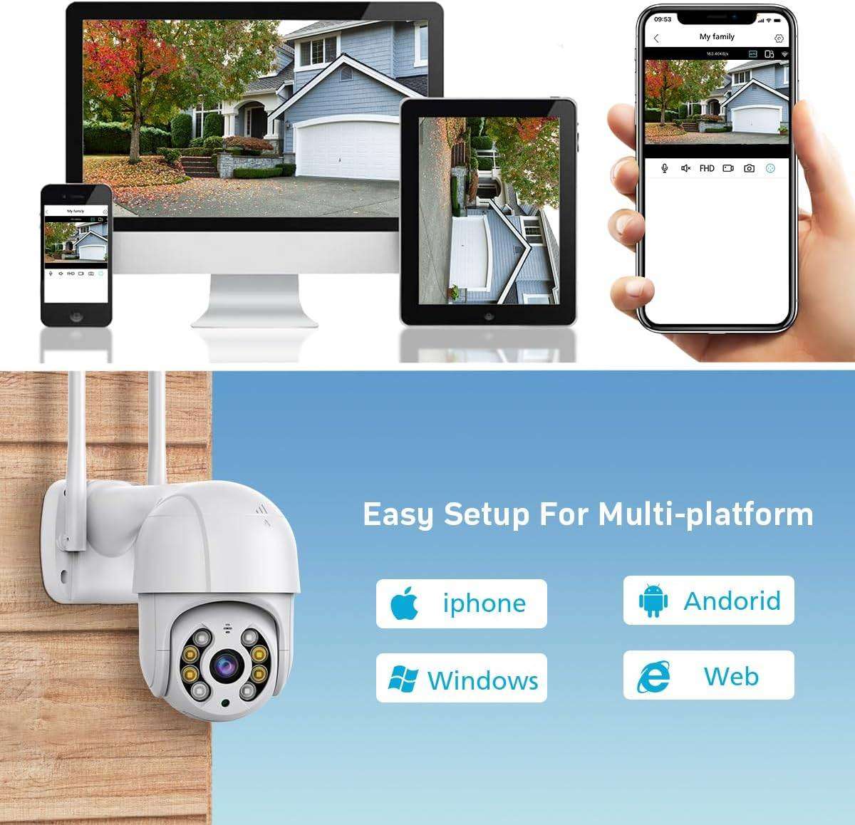 4MP Outdoor Wifi Smart Security Camera