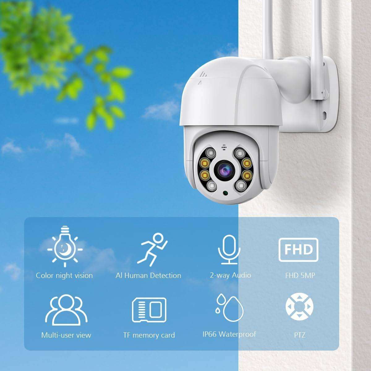 4MP Outdoor Wifi Smart Security Camera