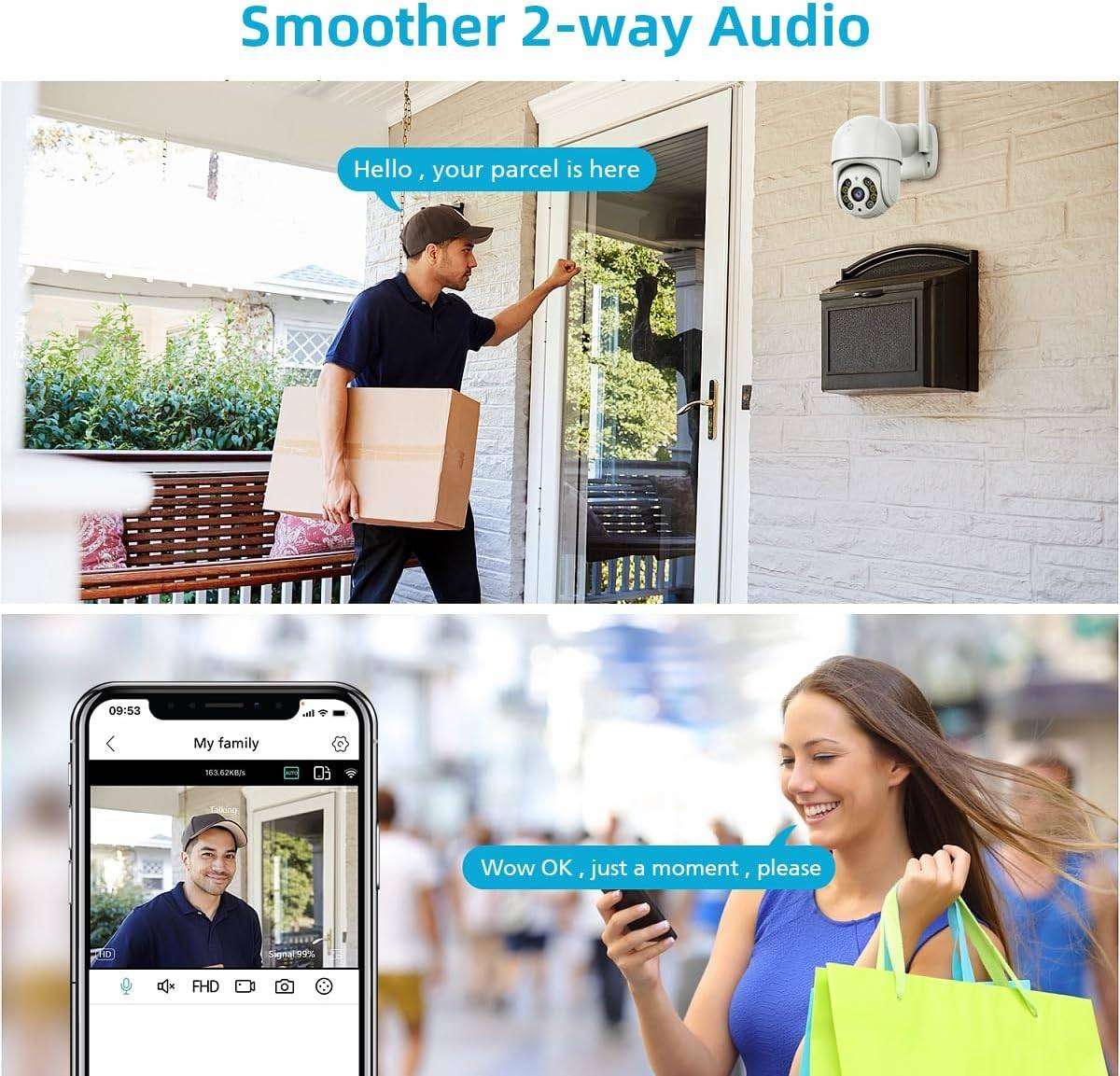 4MP Outdoor Wifi Smart Security Camera