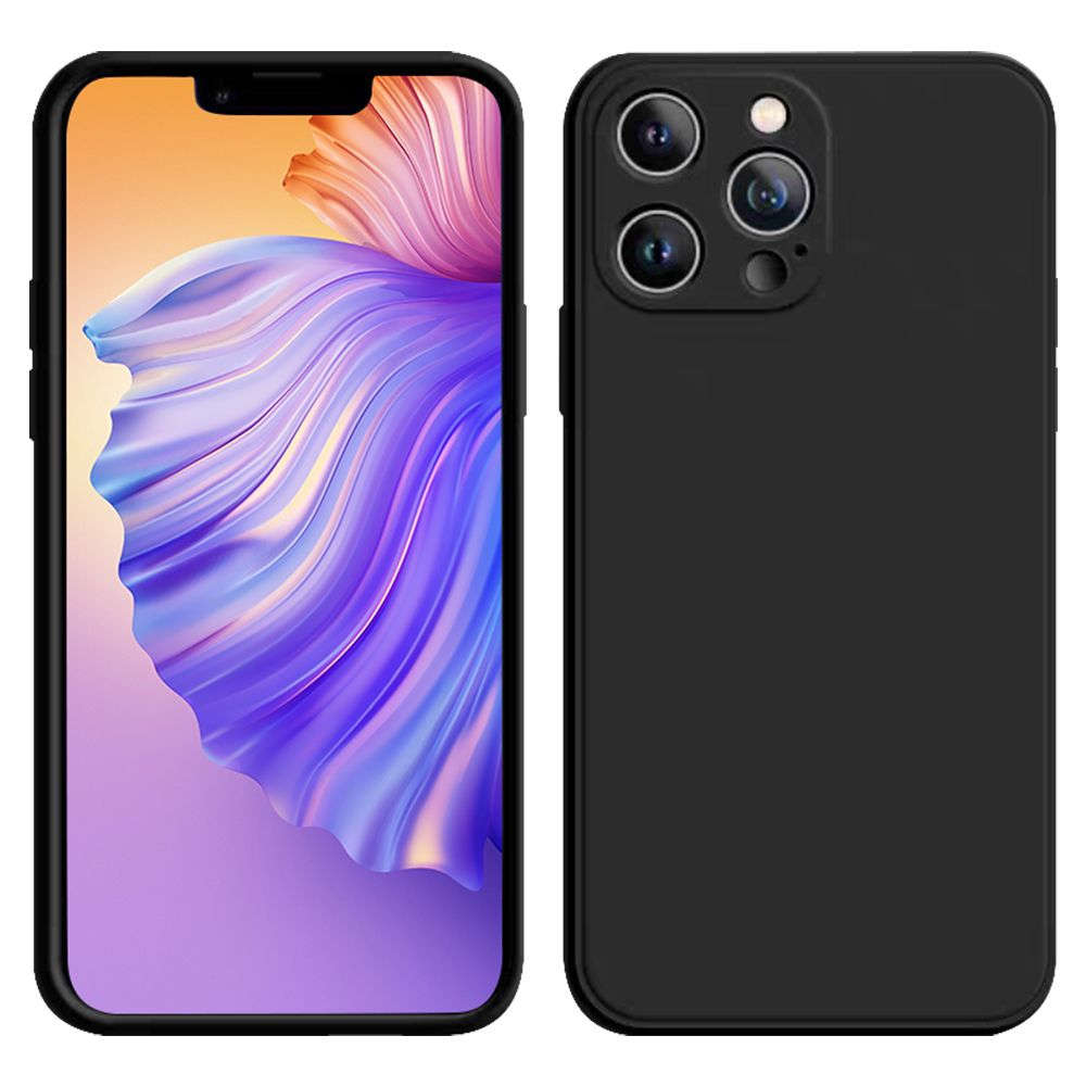 Soft Liquid Silicone Cover for iPhone 14 Pro - BLACK