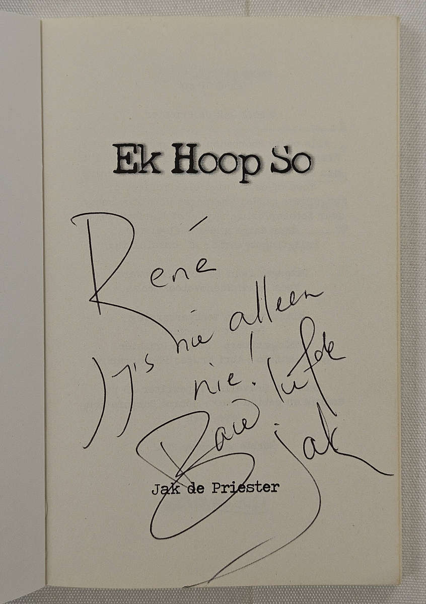 Ek Hoop So! by Jak de Priester - Paperback (SIGNED BY AUTHOR)