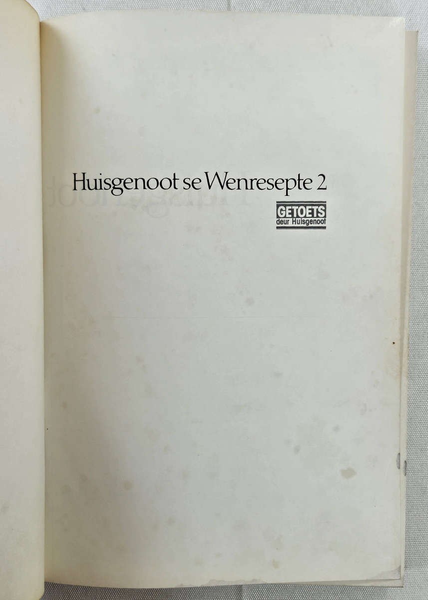 Huisgenoot Wenresepte 2 by Annette Human - Hardback (1st impression)