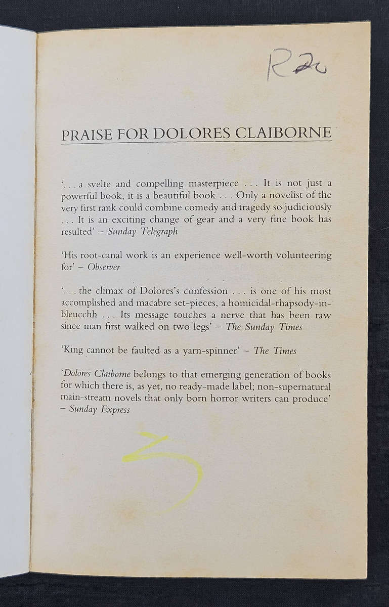 Dolores Claiborne by Stephen King - Paperback