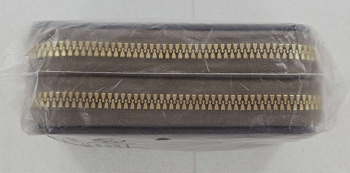 Luxora Double Zip RFID Wallet - Brown
