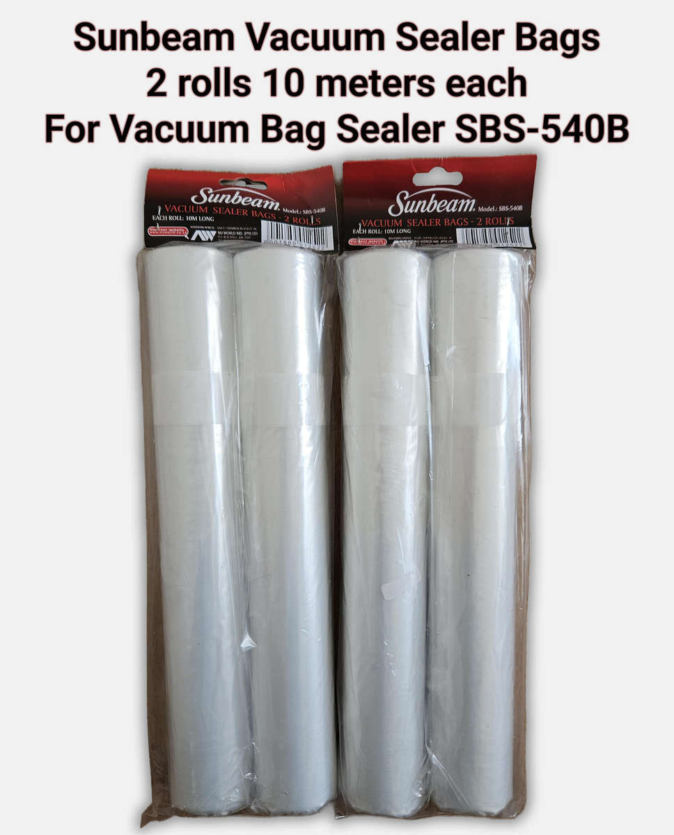 Vacuum sealer Bags for Sunbeam Electronic Vacuum Bag Sealer (SBS-540B) - 2 Rolls | 10m Each | 28cm