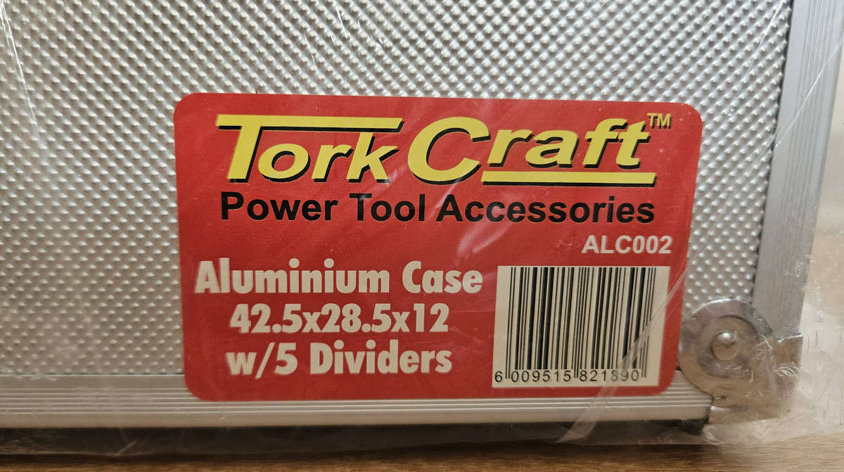Tork Craft Aluminium Medium Toolbox Case with Dividers