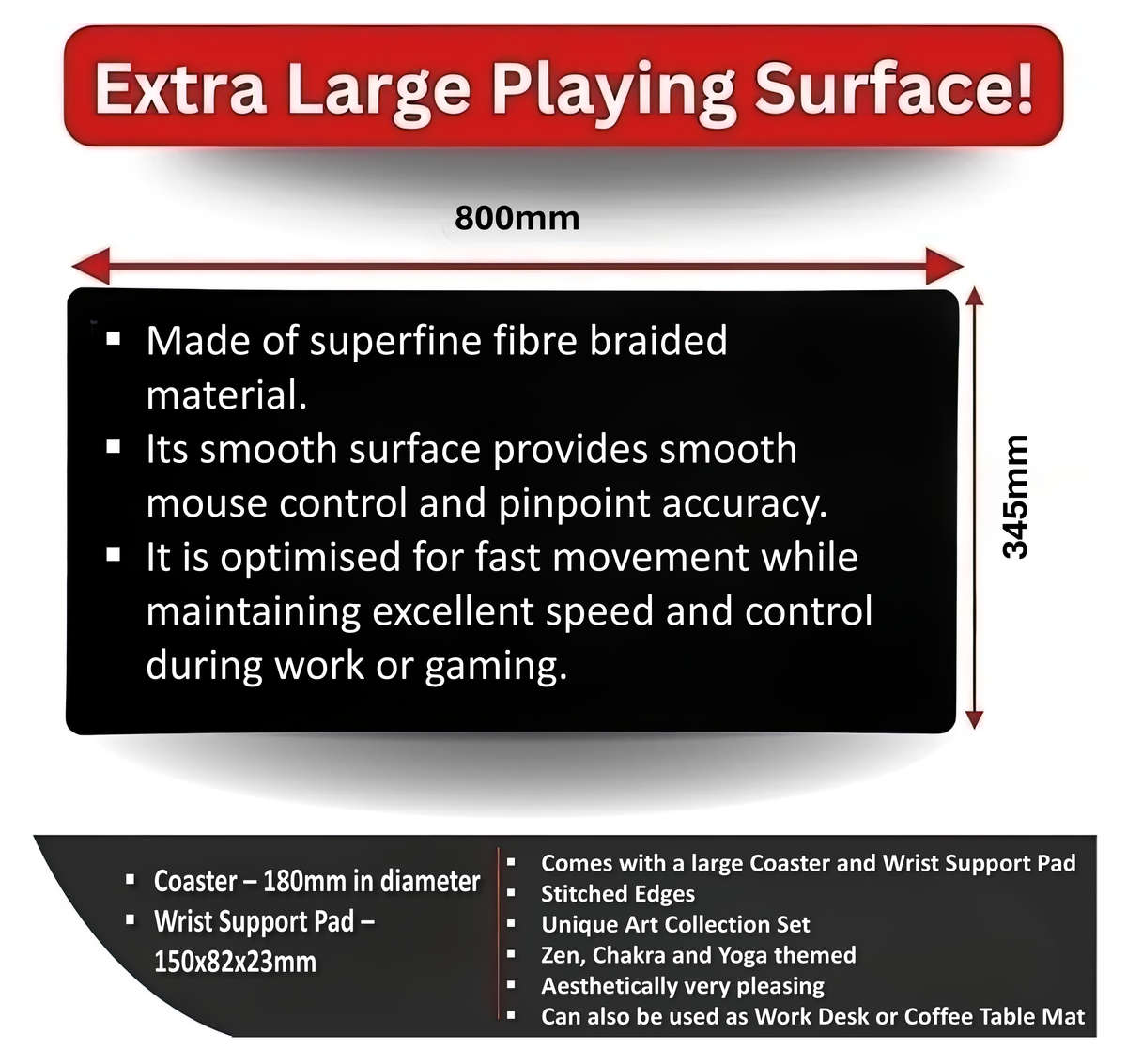 Kakashi Extended Gaming Mouse Pad Set