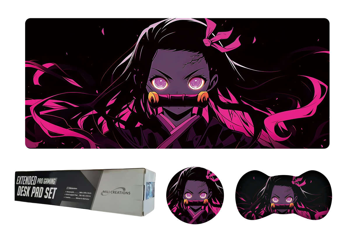 Nezuko Demon Slayer Extended Gaming Mouse Pad Set