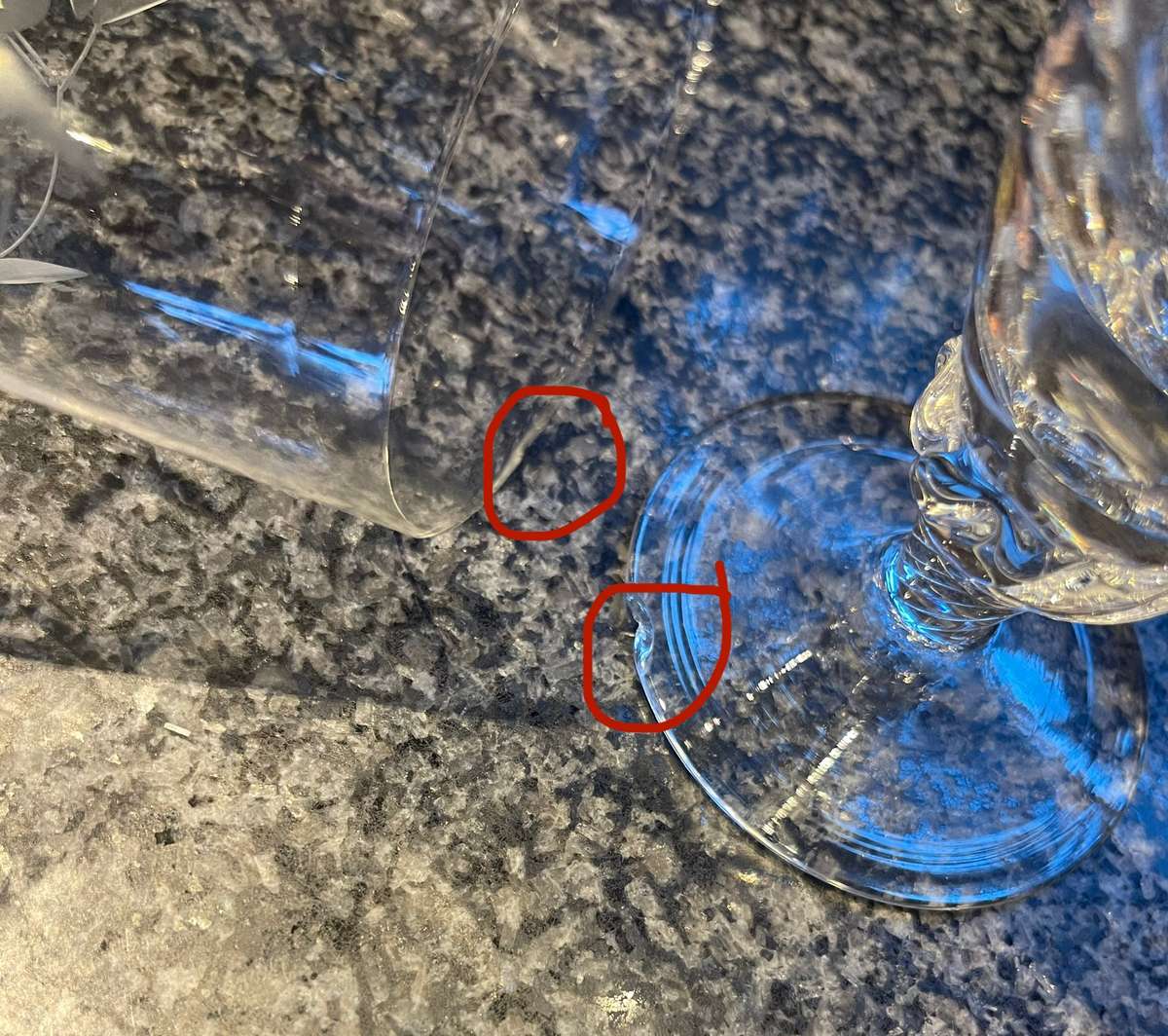 Glasses grape etched x4(+2)