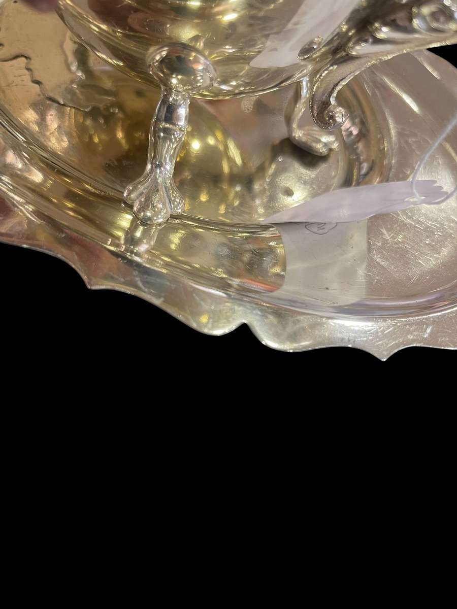 Gravy boat drip tray silver plated (Nr3)
