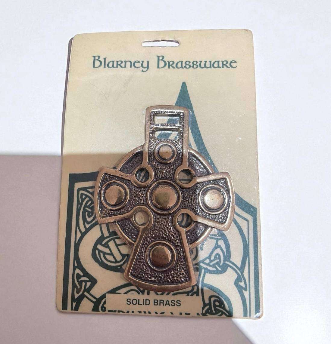 Ornament Celtic cross brass