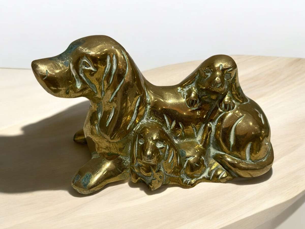 Ornament  dogs brass