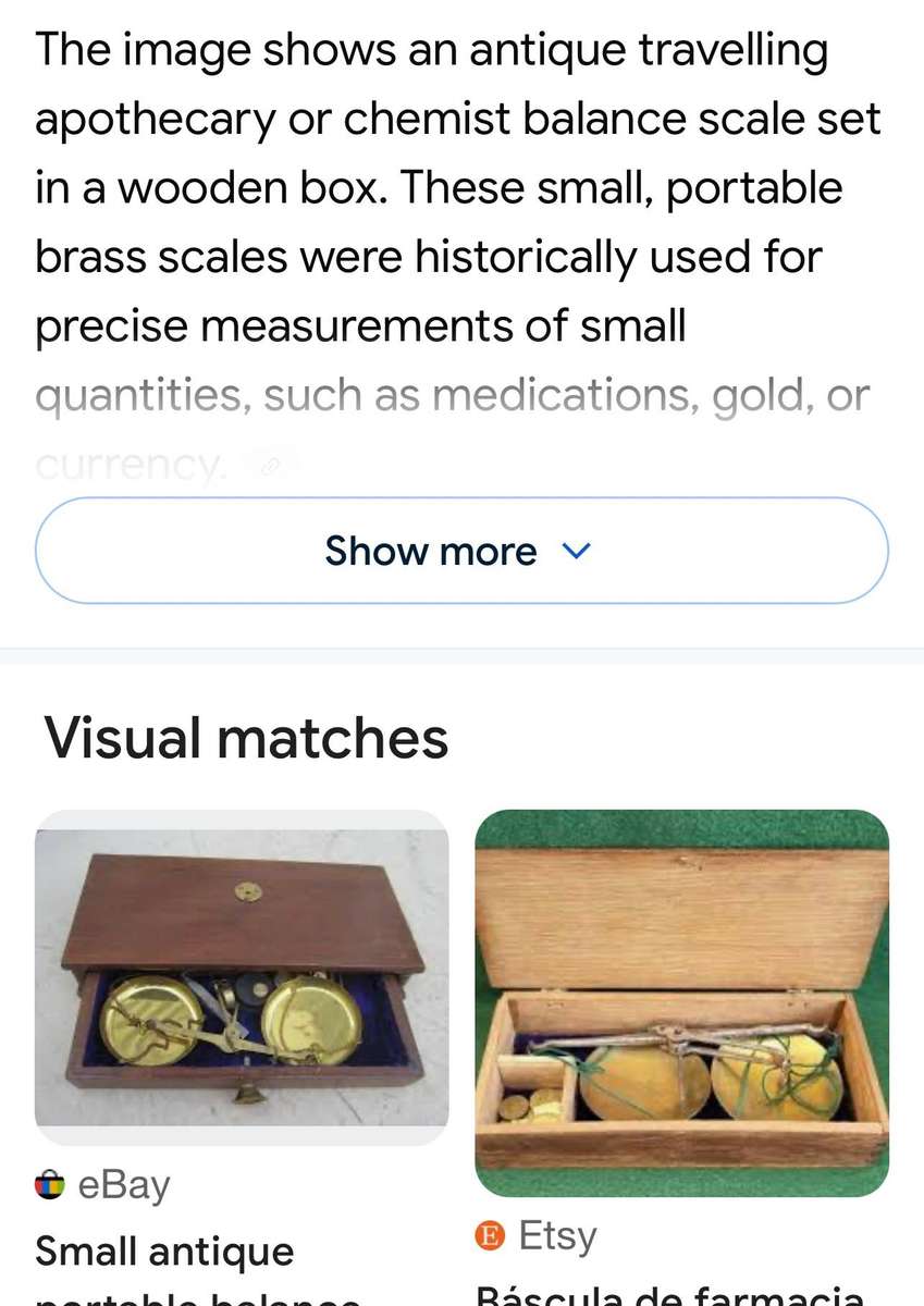 Apothecary weights box  antique