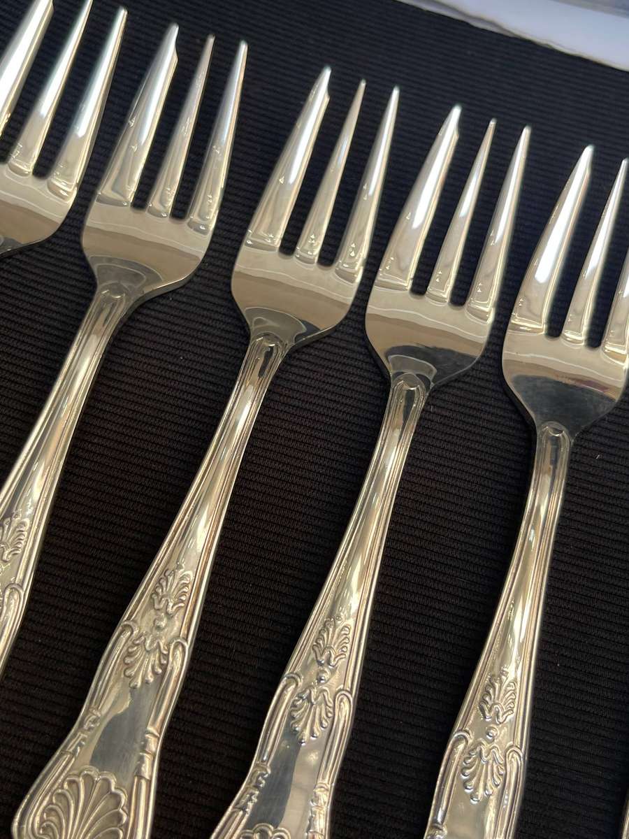 Cake forks Kings pattern x6