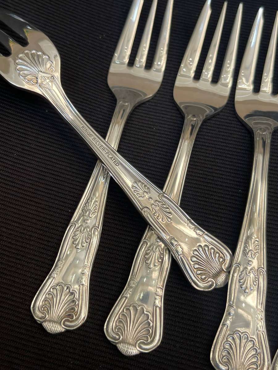 Cake forks Kings pattern x6
