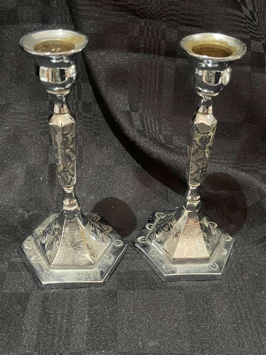 Candle holders set metal