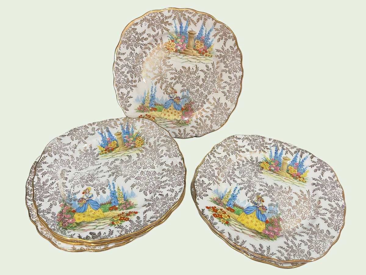 Cake/side plates x6
