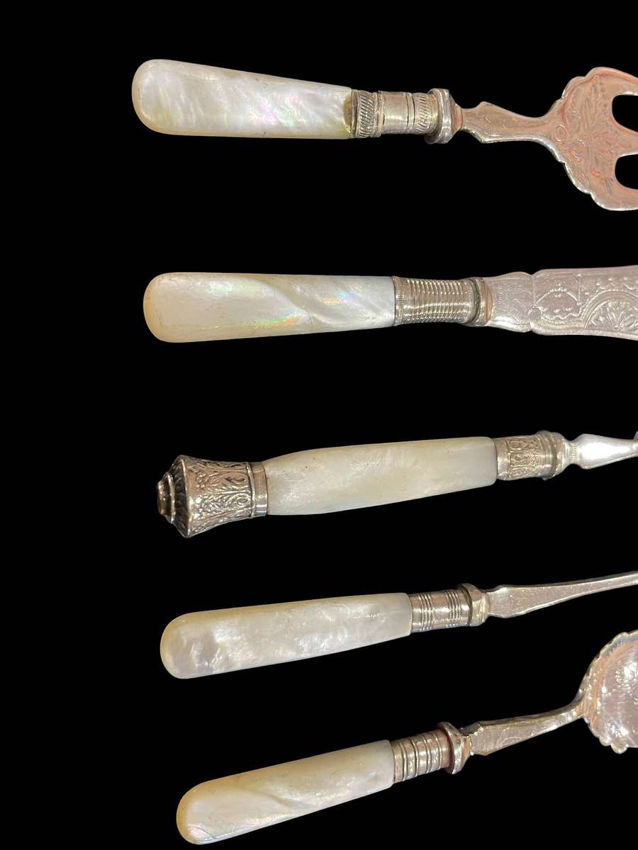 Cutlery mother of pearl x5
