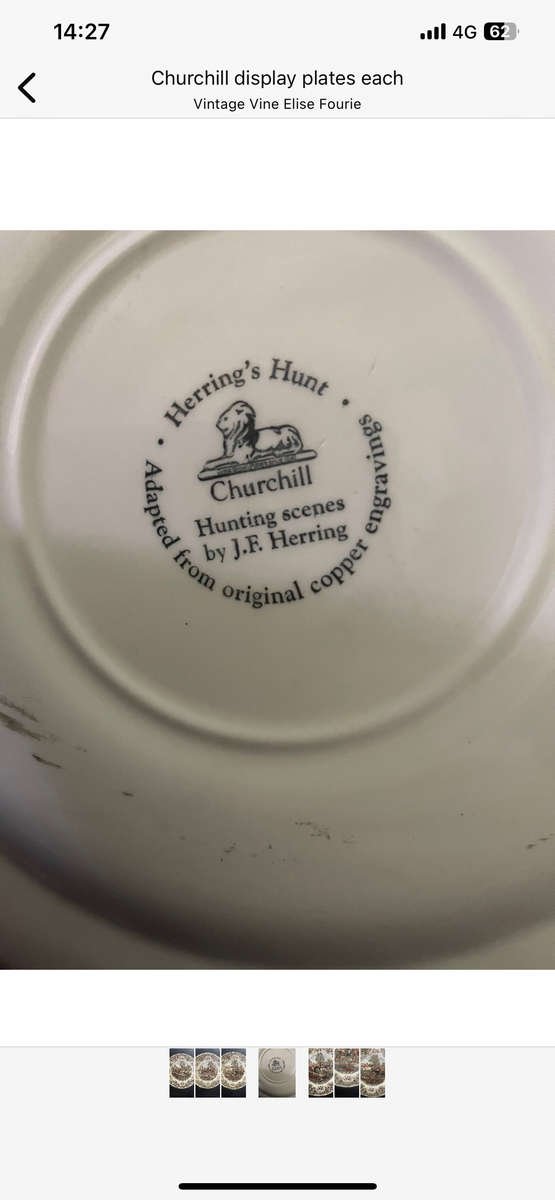 Plate Churchill Full Cry