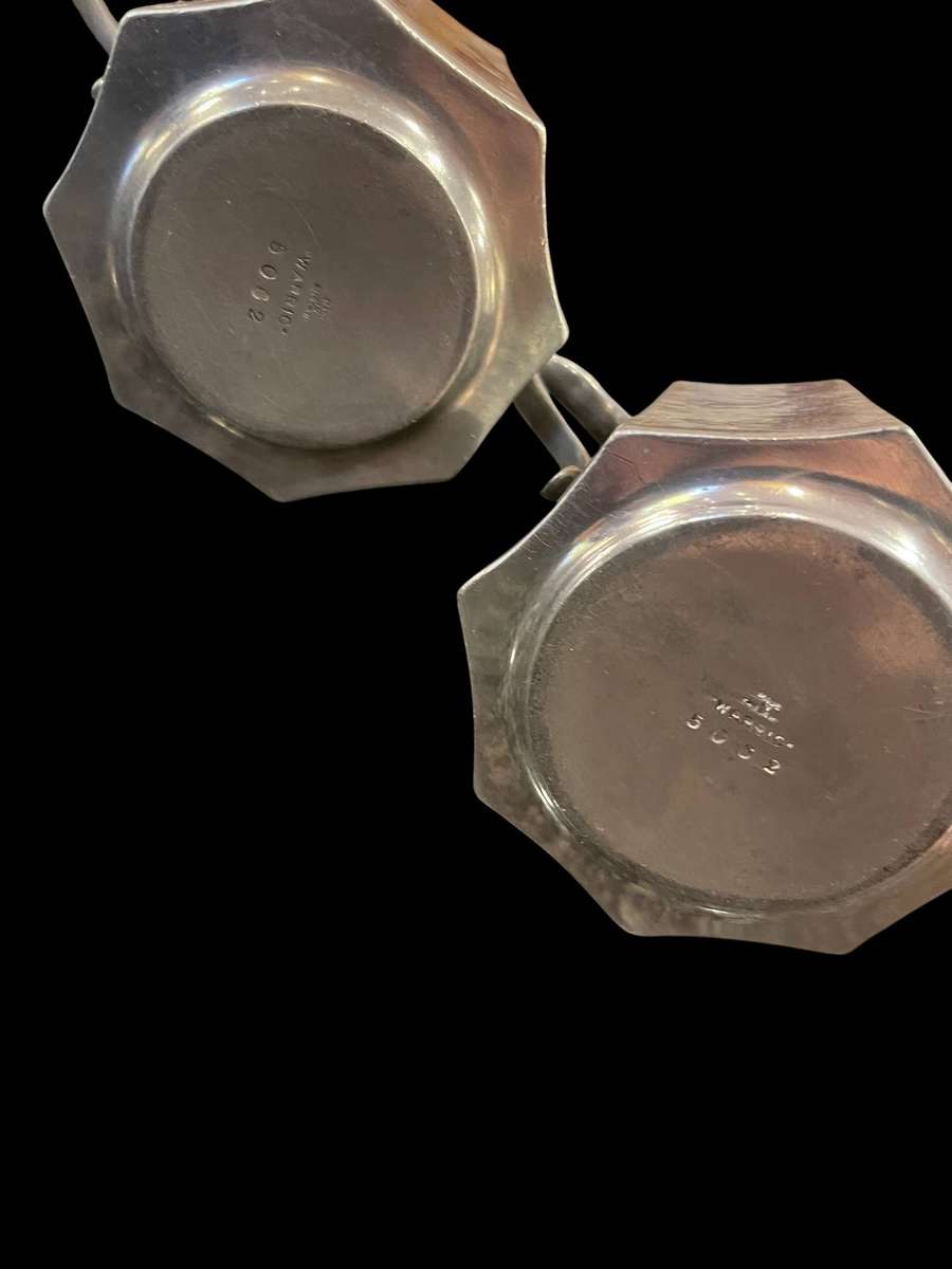 Creamer sugar basin set pewter