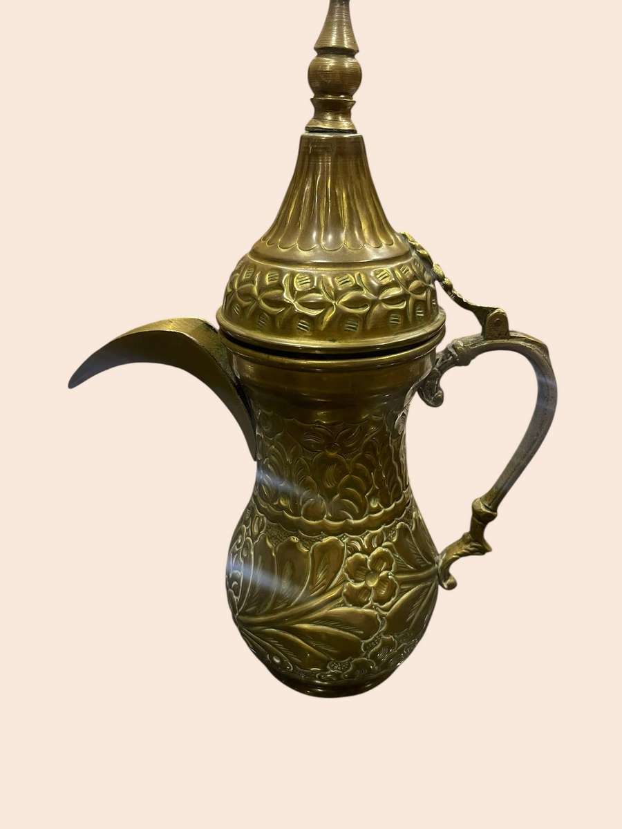 Coffee pot Turkish Dallah brass