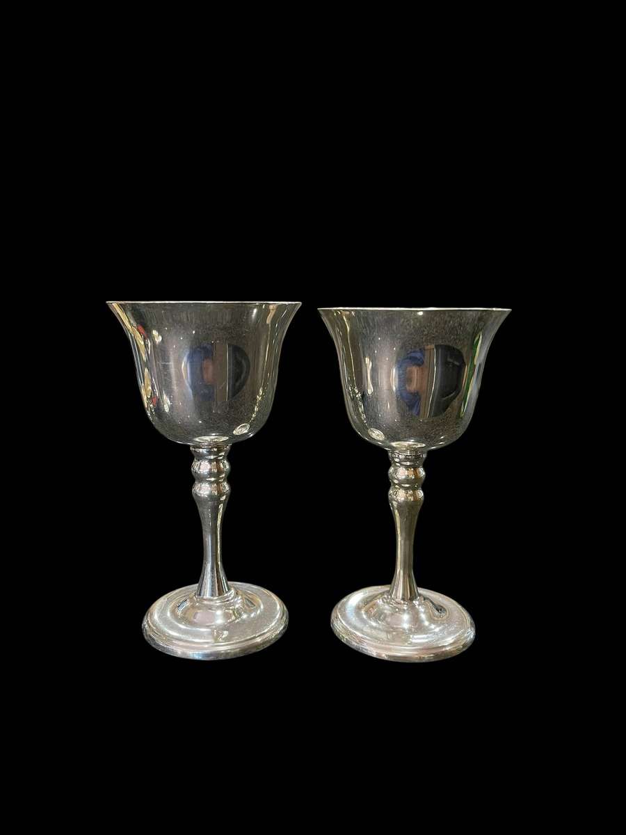 Goblets set x2 silver plated(NR2)