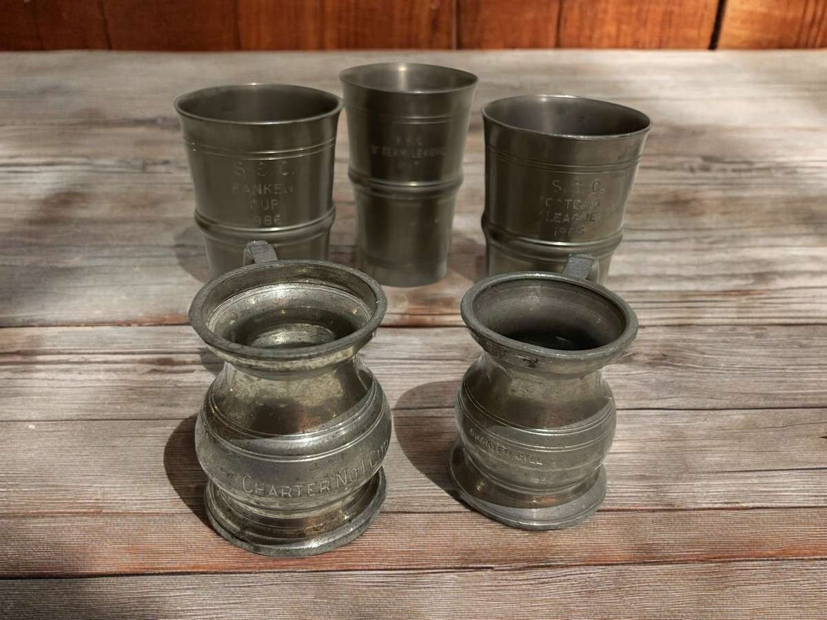 Pewter cups
