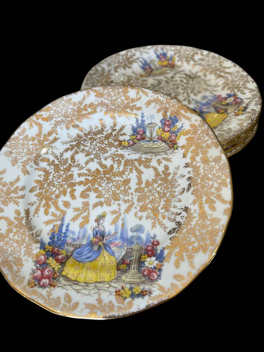 Cake plates x5 Queen Anne