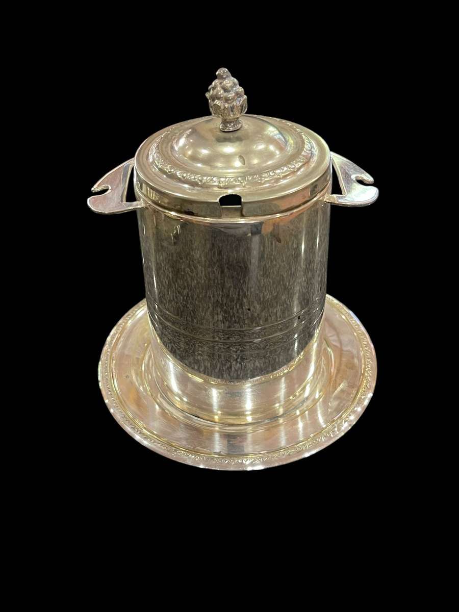 Tea caddy silver plated