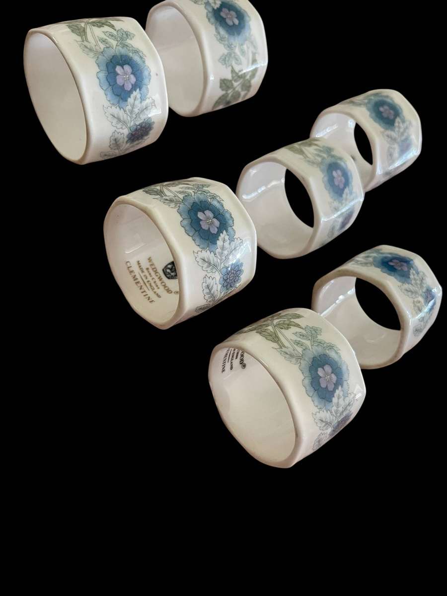 Napkin/serviette  rings /holders x6 Wedgwood
