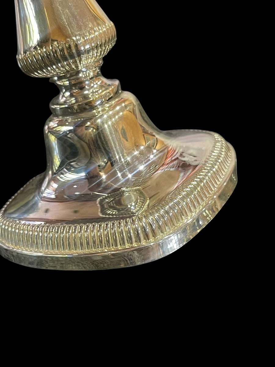 Candle holders silver plated set