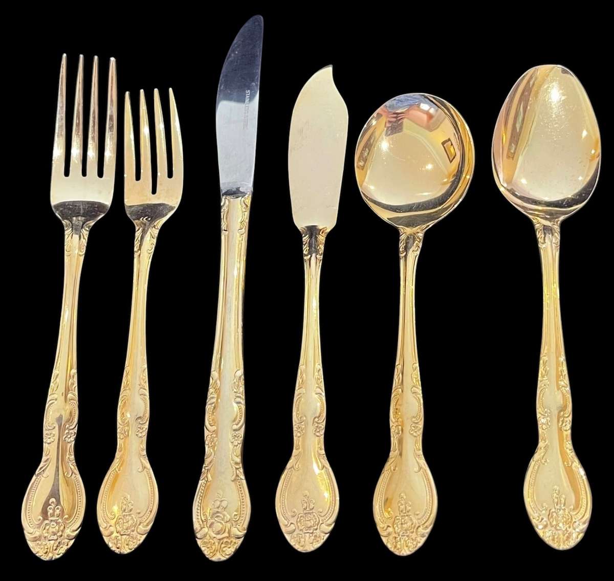 Cutlery gold plated