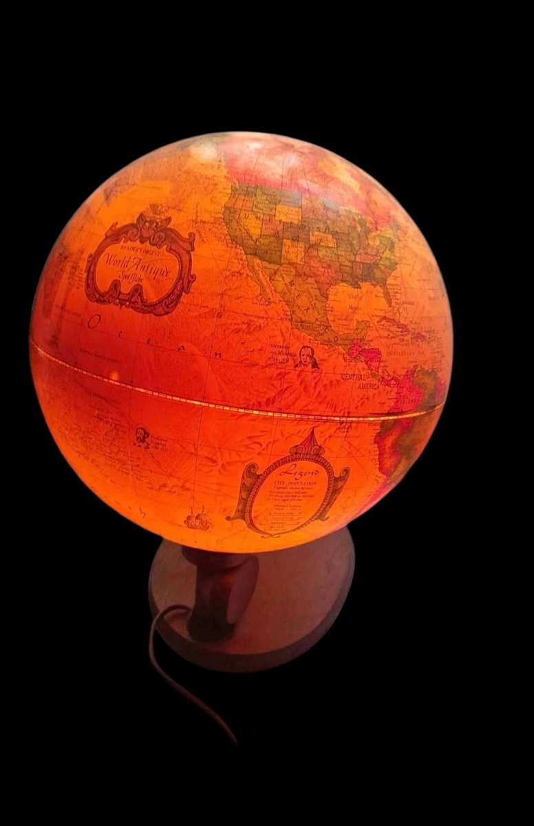 World globe light