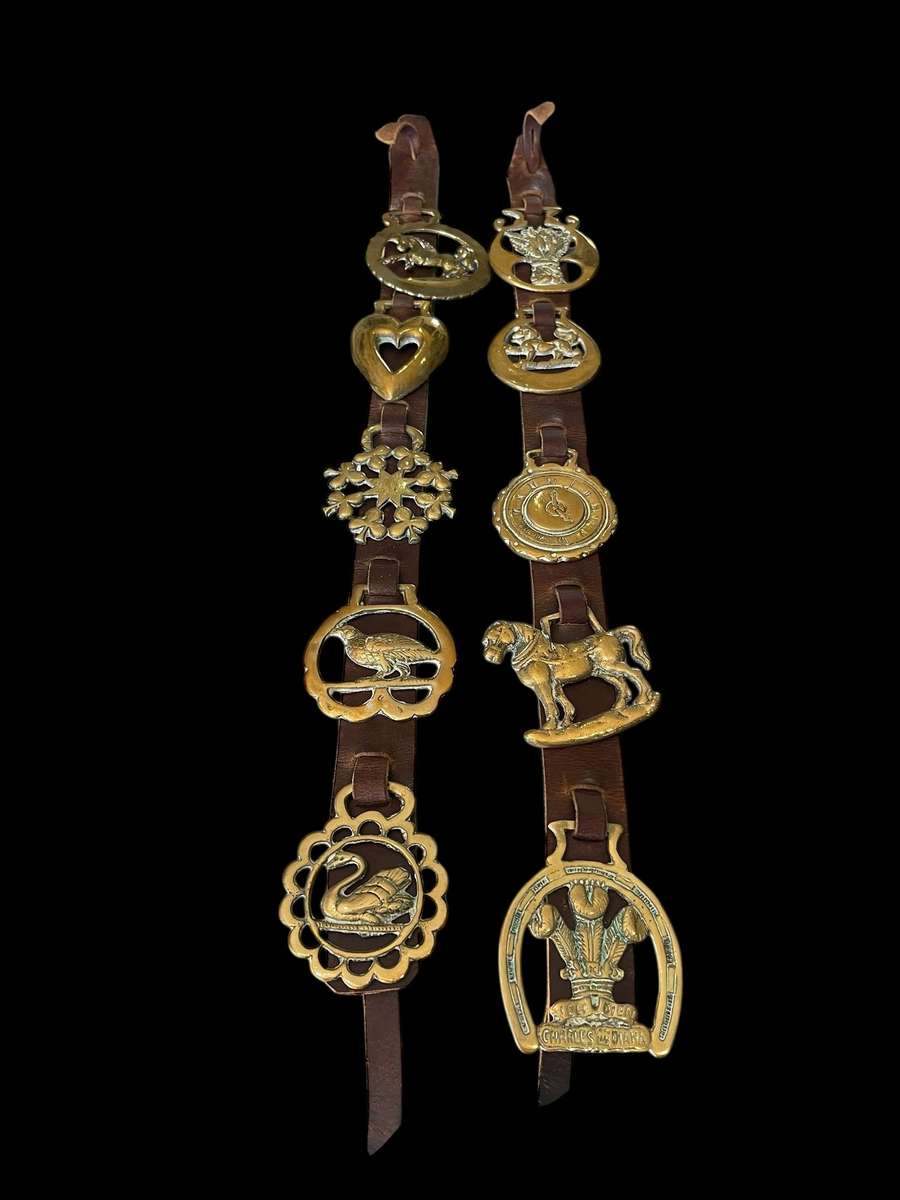 Horse brasses straps each