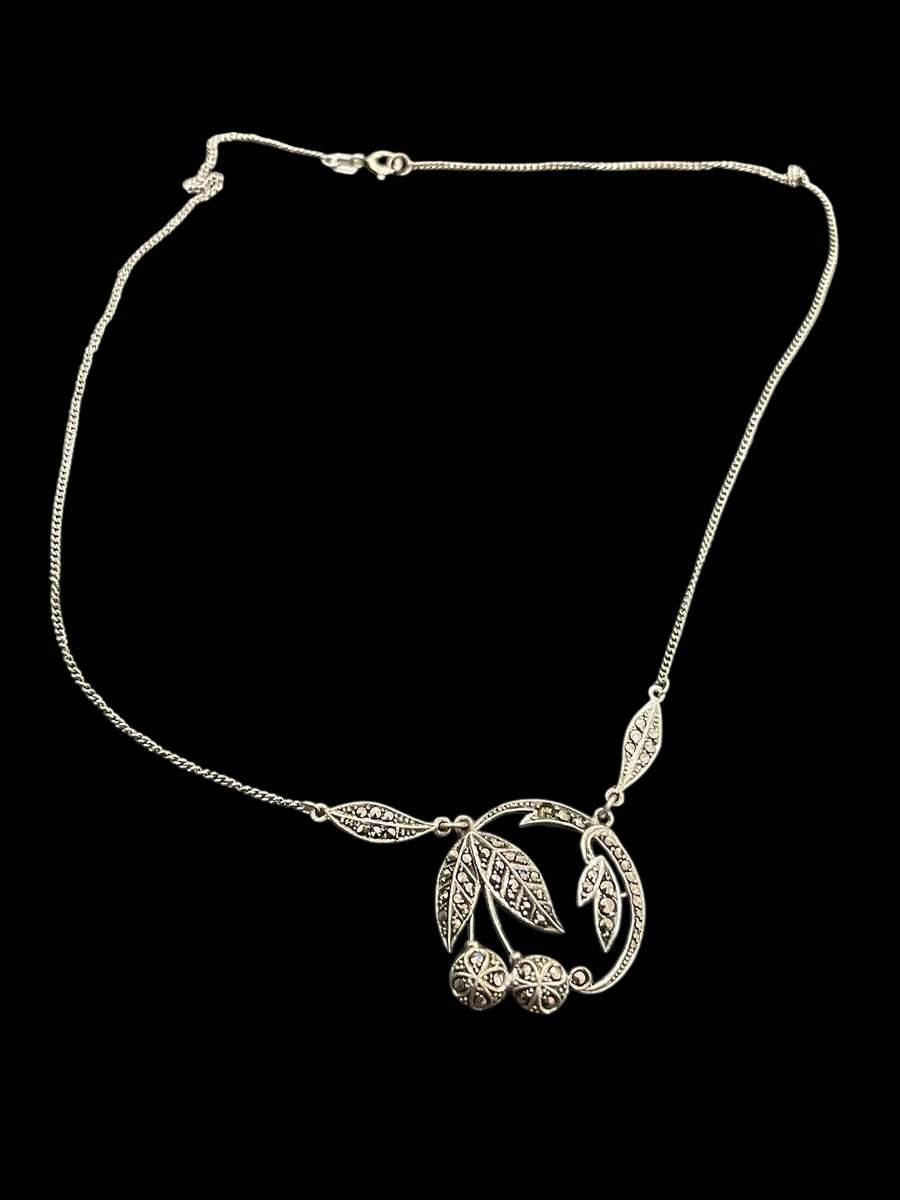 Necklace Sterling silver marcasite