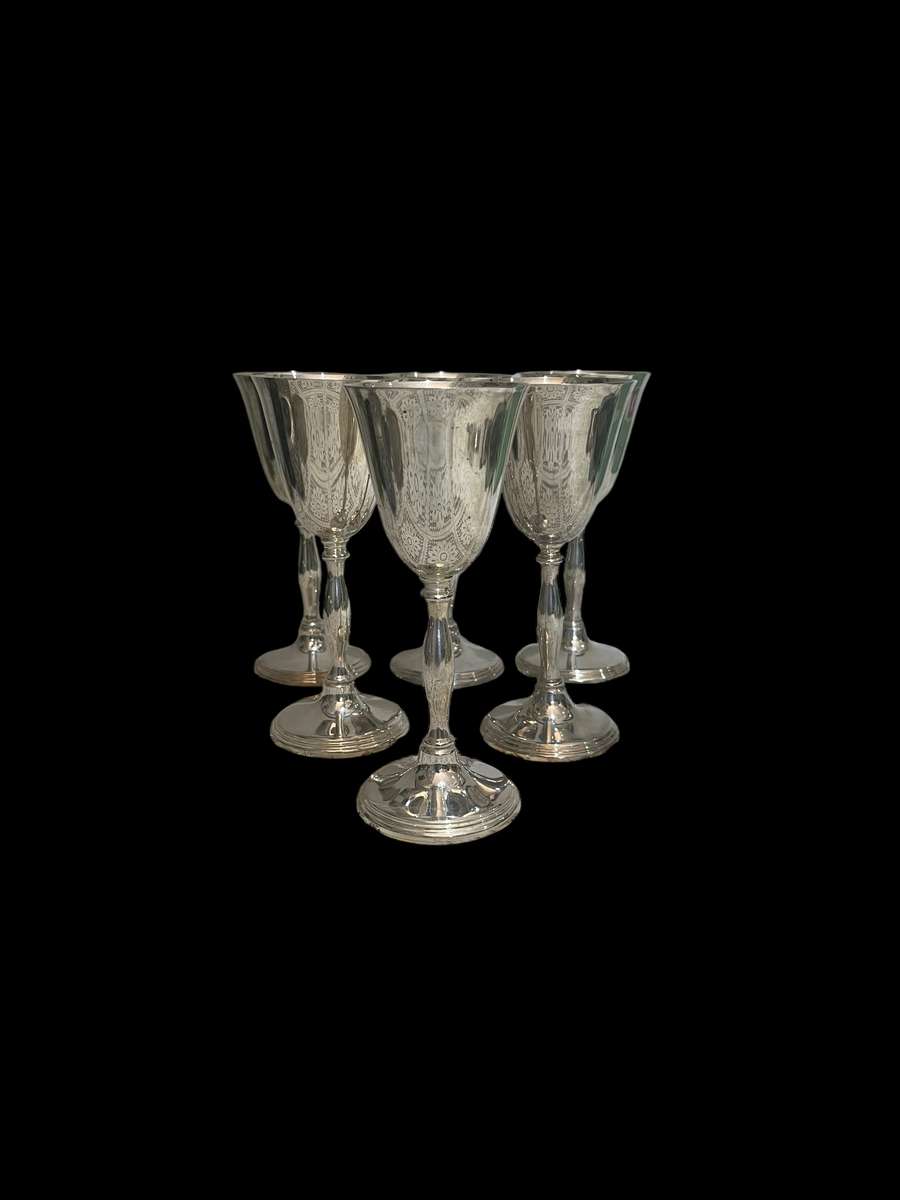 Goblets England silver plated x6