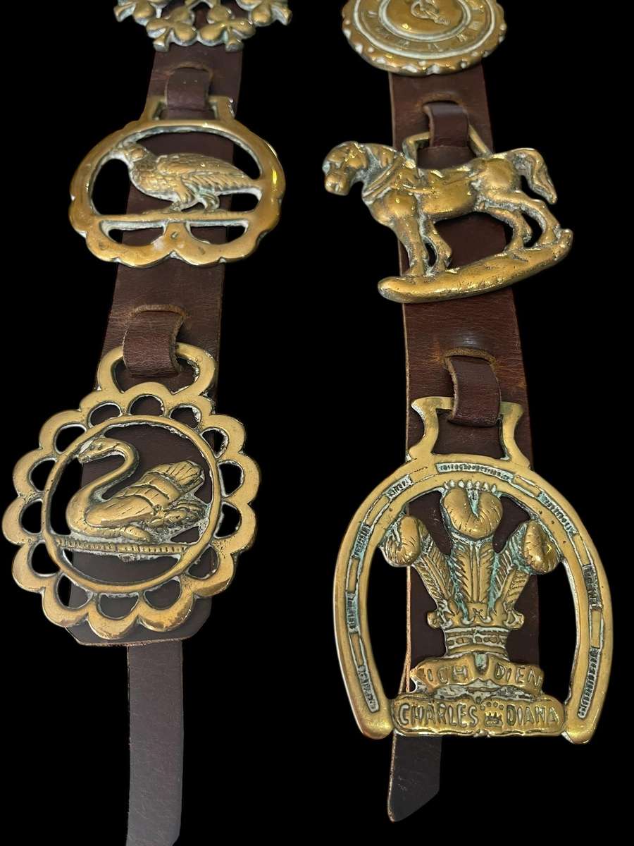 Horse brasses straps each