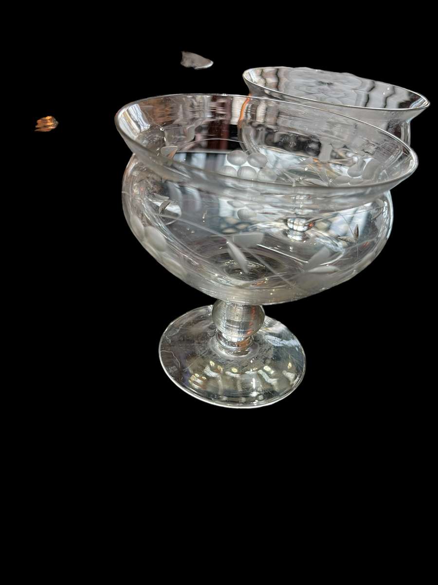 Glasses Dessert/sorbet glasses grape etched