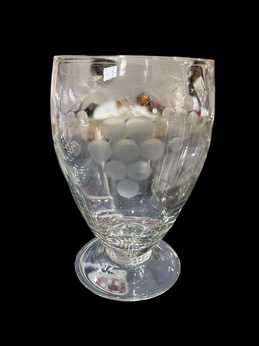 Glasses x4 grape etched