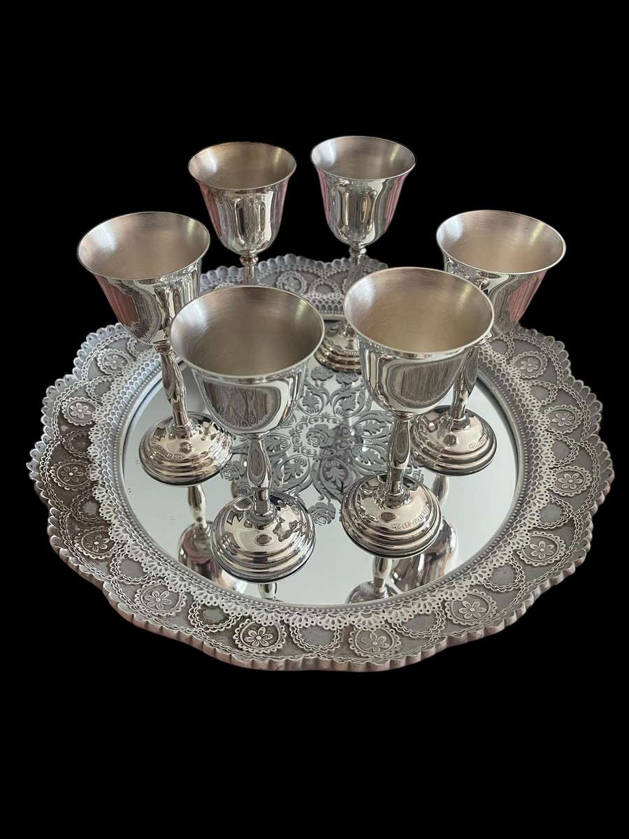 Goblets x6 silver plated