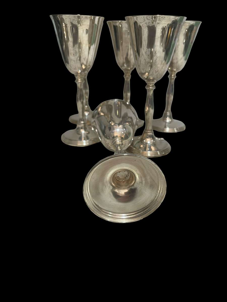 Goblets England silver plated x6